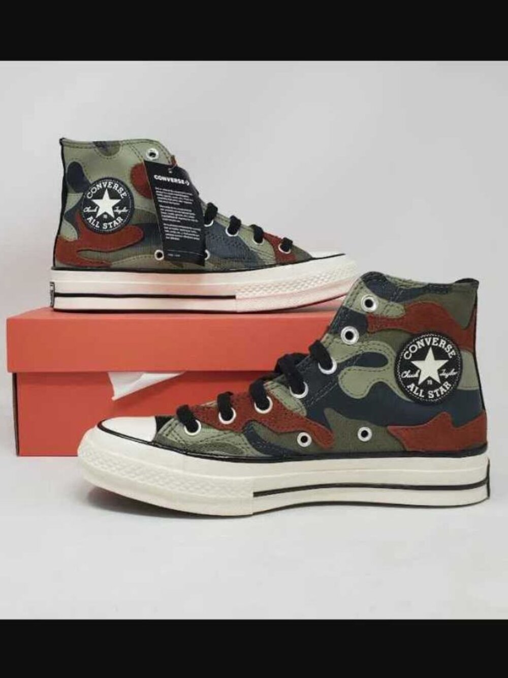 New men's 6 Converse camo hybrid Chuck 70 Hi Field surplus sneakers
